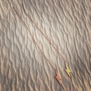 Bluboho lightening bolt threader earrings